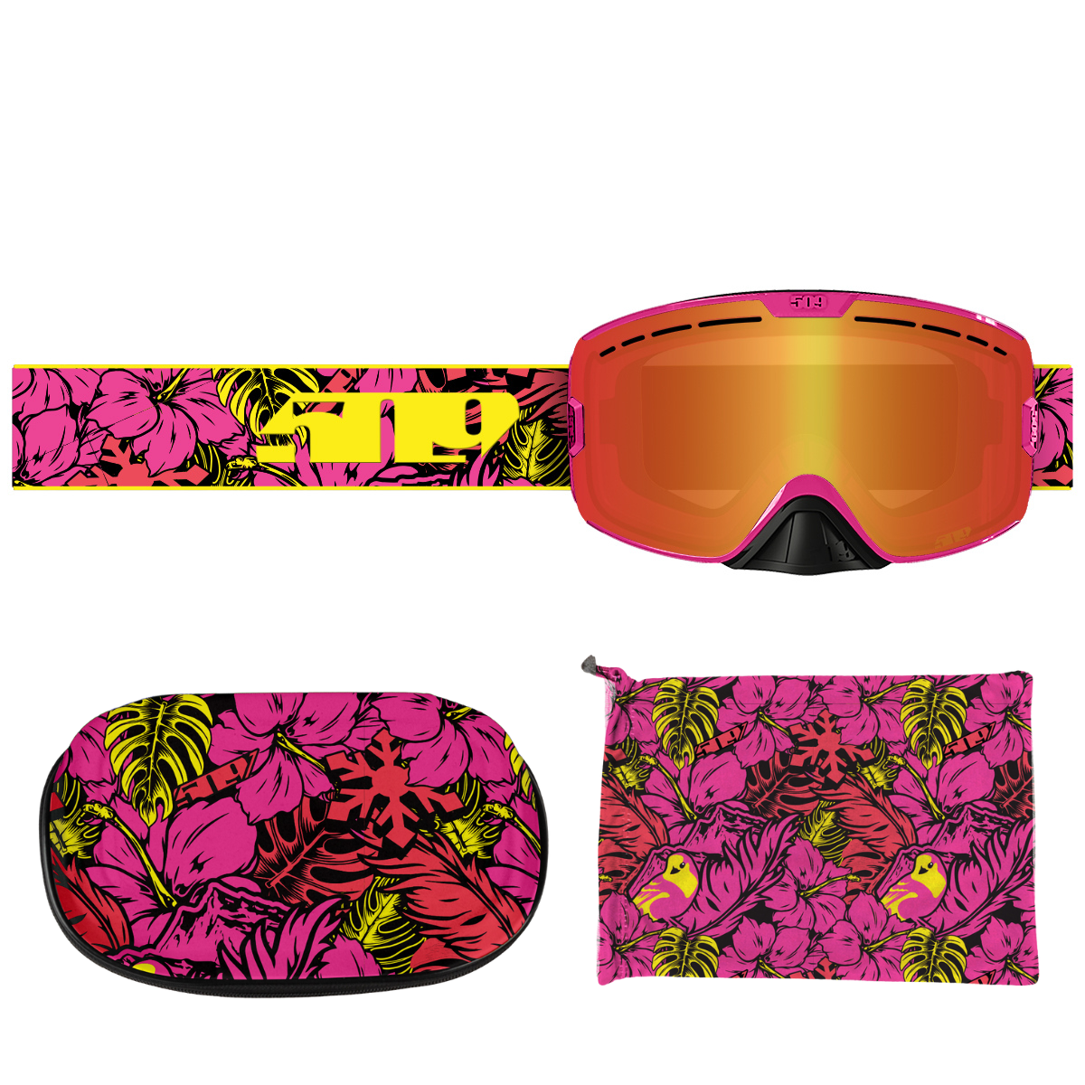 509 Kingpin Goggle Kit - Pink Hawaiian