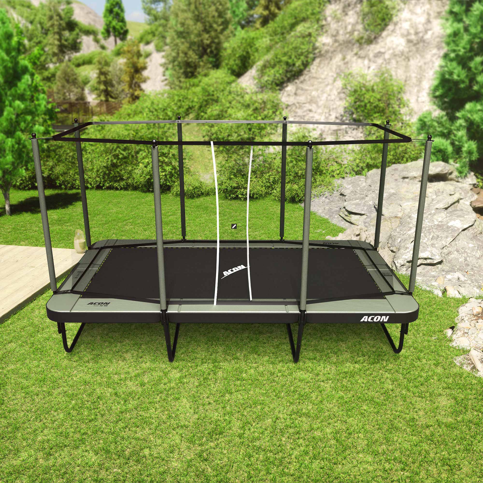 ACON Air 16 Sport HD Trampoline in the backyard.