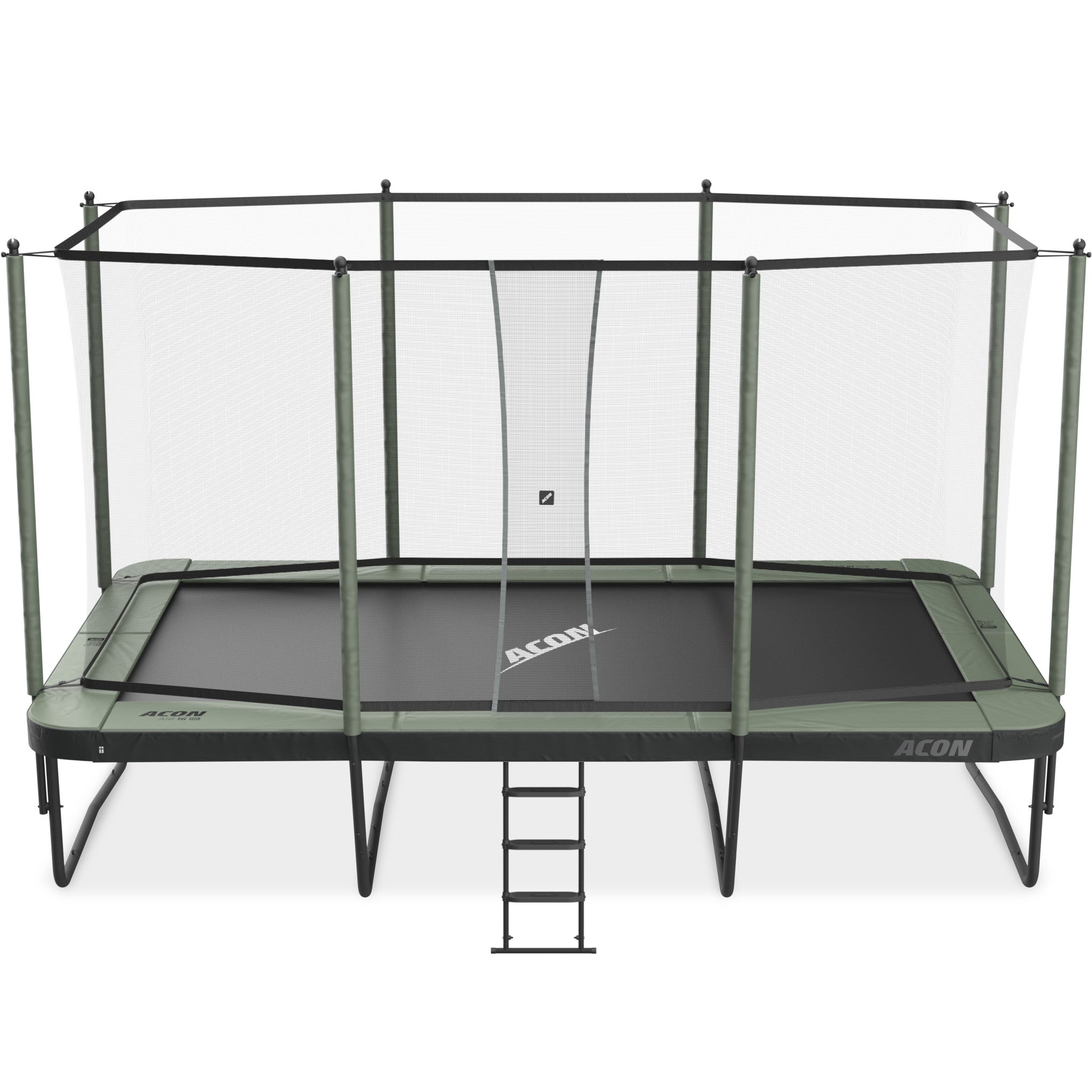 ACON Air 16 Sport HD Trampoline with enclosure and ladder.