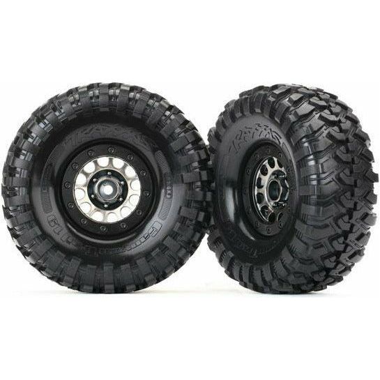 TRAXXAS Tires & Wheels Canyon Trail/Method 105 Black Chrome 1.9" (2)