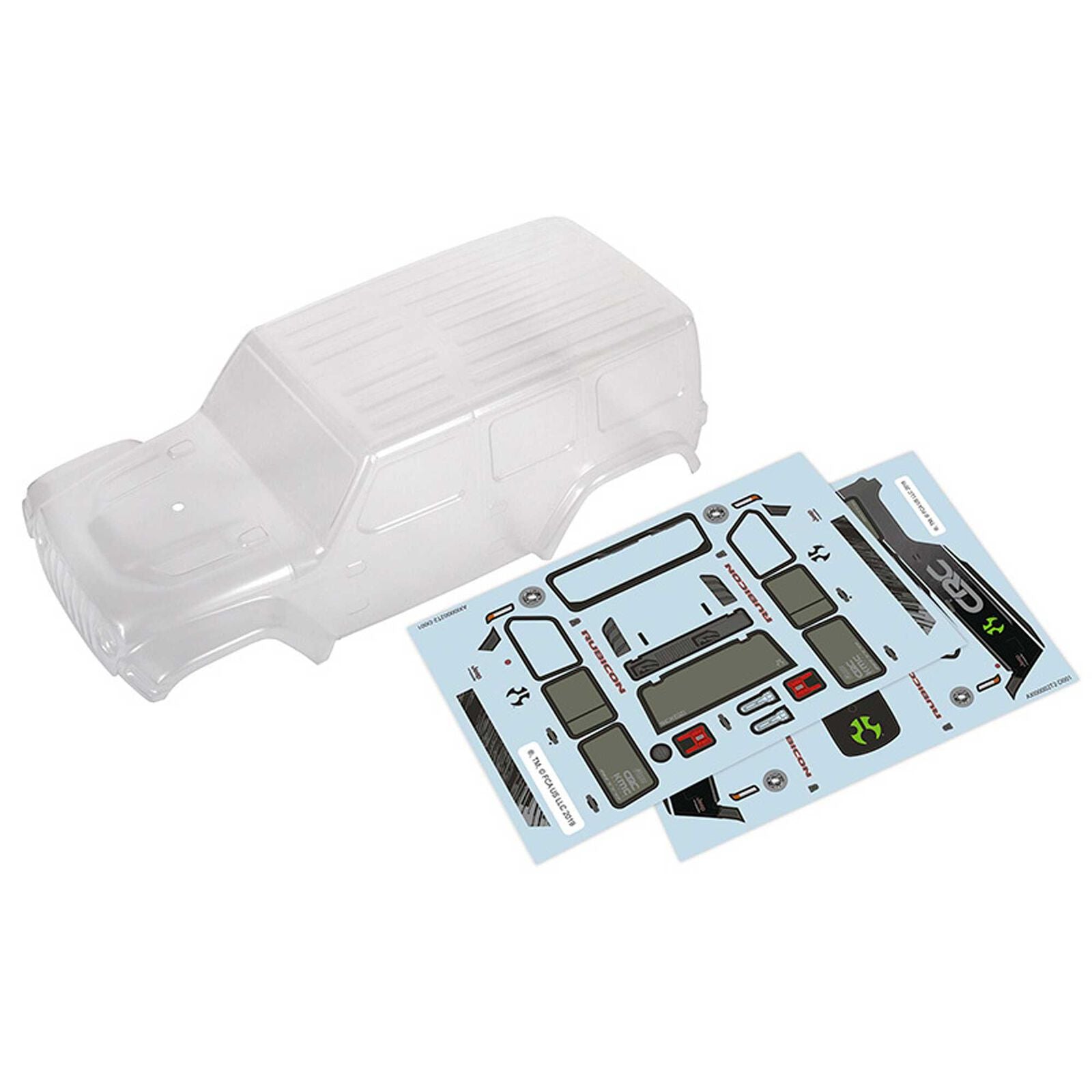 Clear Body: SCX24 2019 Jeep Wrangler JLU CRC