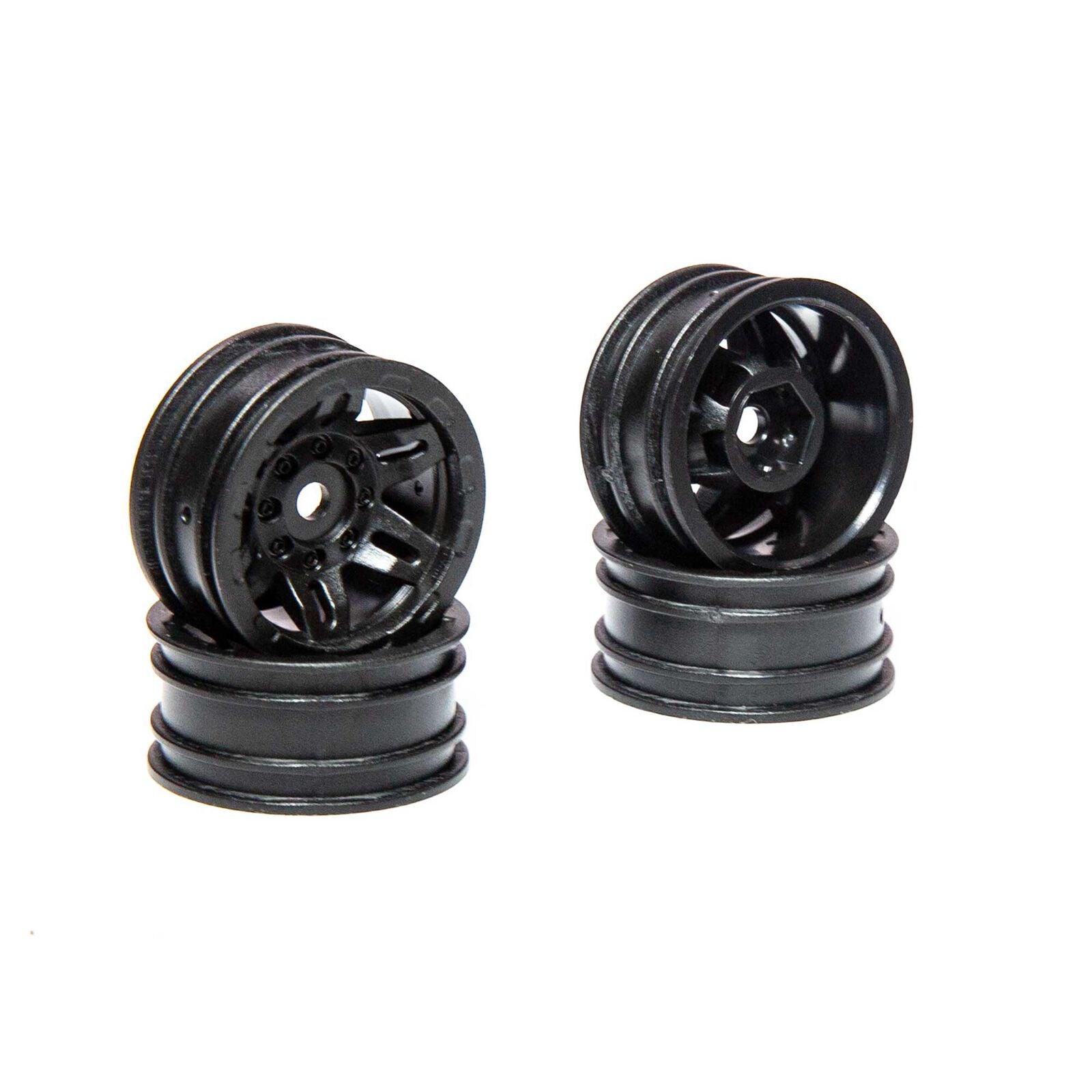 AXIAL 1.0 Rockster Wheels Black (4pcs): SCX24