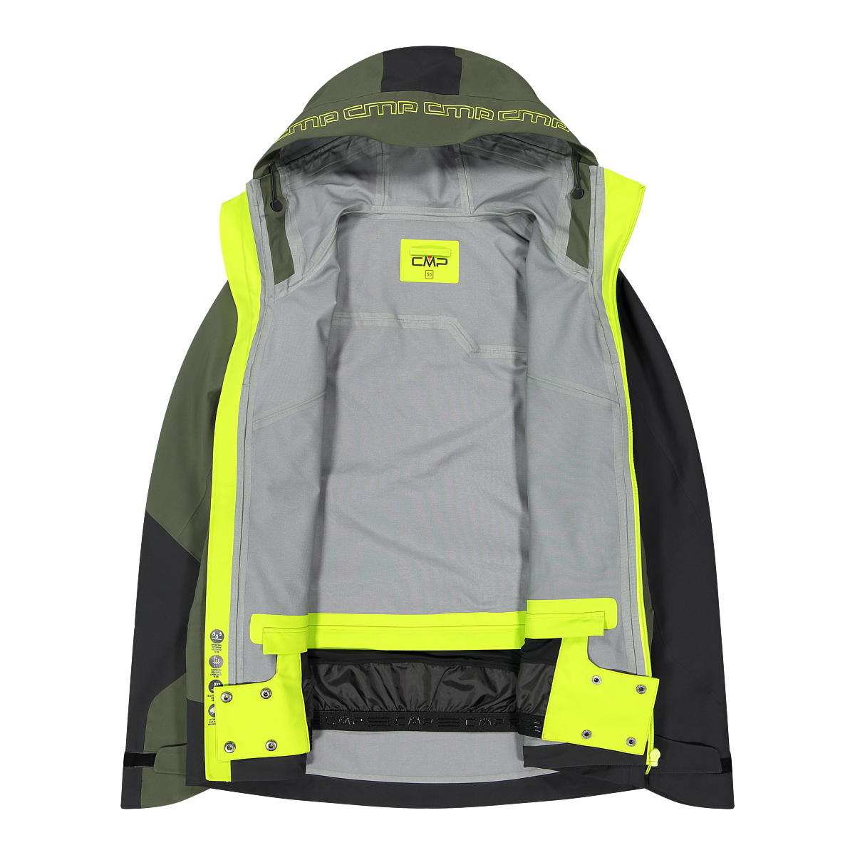 CMP Mens 3-layer Unlimitech shell - Grænn