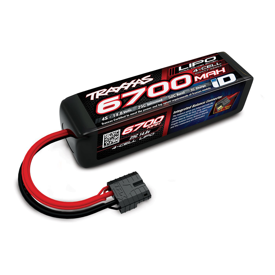 TRAXXAS Li-Po Battery 4S 14,8V 6700mAh 25C iD-connector - Krakkasport.is