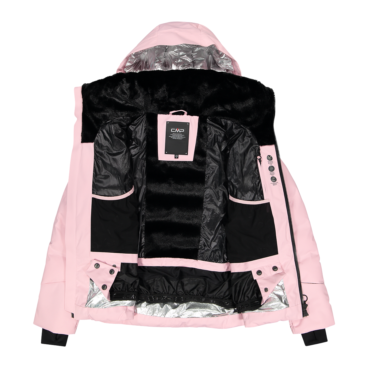 CMP multifunctional padded kvenna skíðajakki - PINK