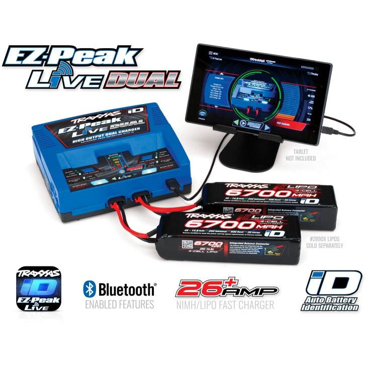 TRAXXAS EZ-Peak Live Dual 26A NiMH/LiPo hleðslutæki Auto iD (sérpöntun) - Krakkasport.is