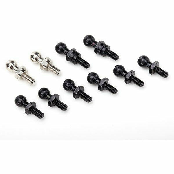 LaTrax Pivot Ball Set Black (6) Long (2) Silver (2)