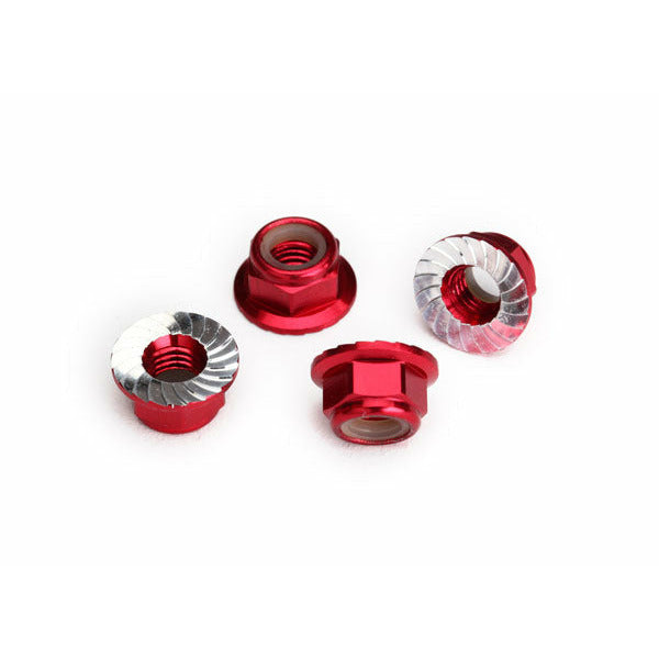 TRAXXAS Lock Nut Flanged M5 Alu Red (4)