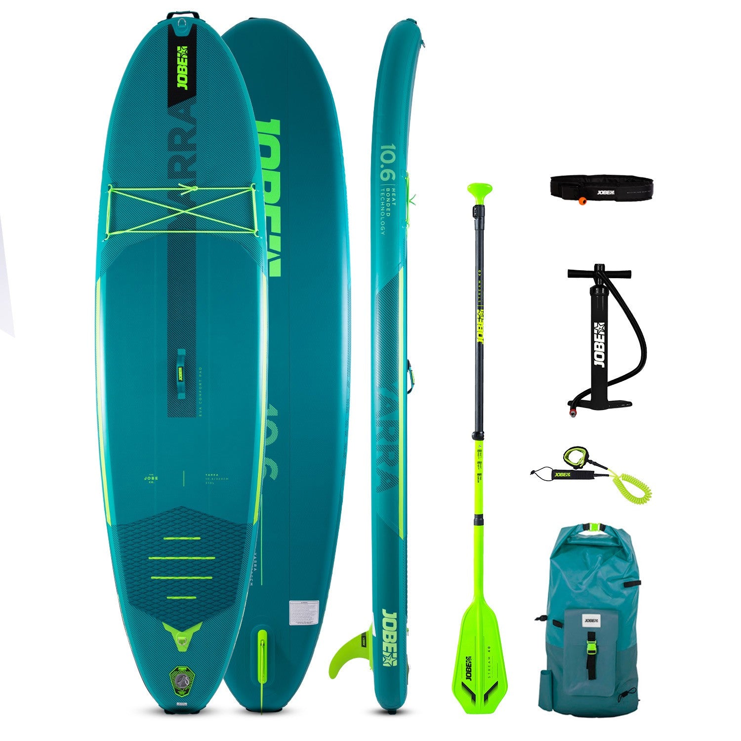 JOBE YARRA 10.6 INFLATABLE PADDLE BOARD PACKAGE - TEAL