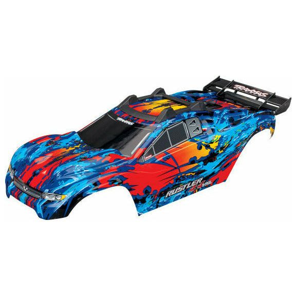 TRAXXAS Body Rustler 4x4 Red/Blue (Complete with Body Mounts)