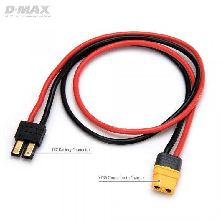 D-MAX Charge Lead TRX Male to XT60 14AWG 500mm