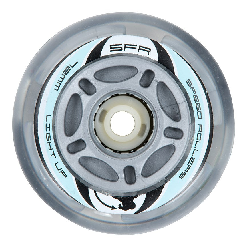 SFR Light Up Inline Wheels Silfur