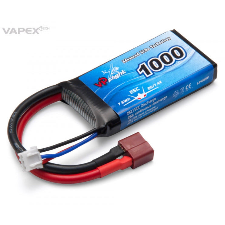 Li-Po Battery 2S 7,4V 1000mAh 25C T-Connector