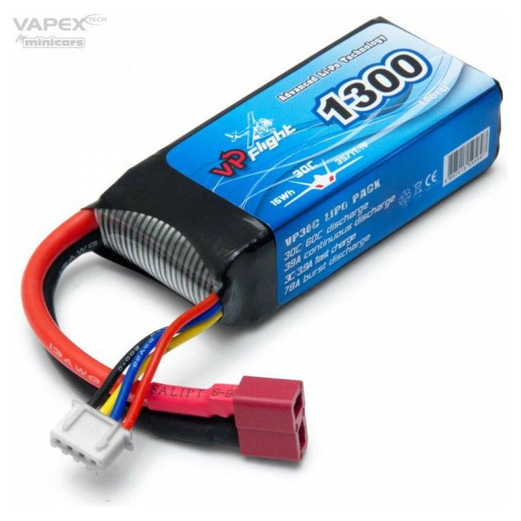 VAPEX Li-Po Battery 3S 11,1V 1300mAh 30C T-Connector