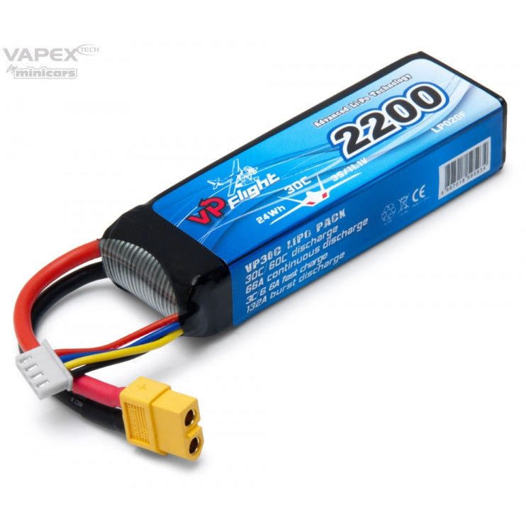 VAPEX Li-Po Battery 3S 11,1V 2200mAh 30C XT60-connector