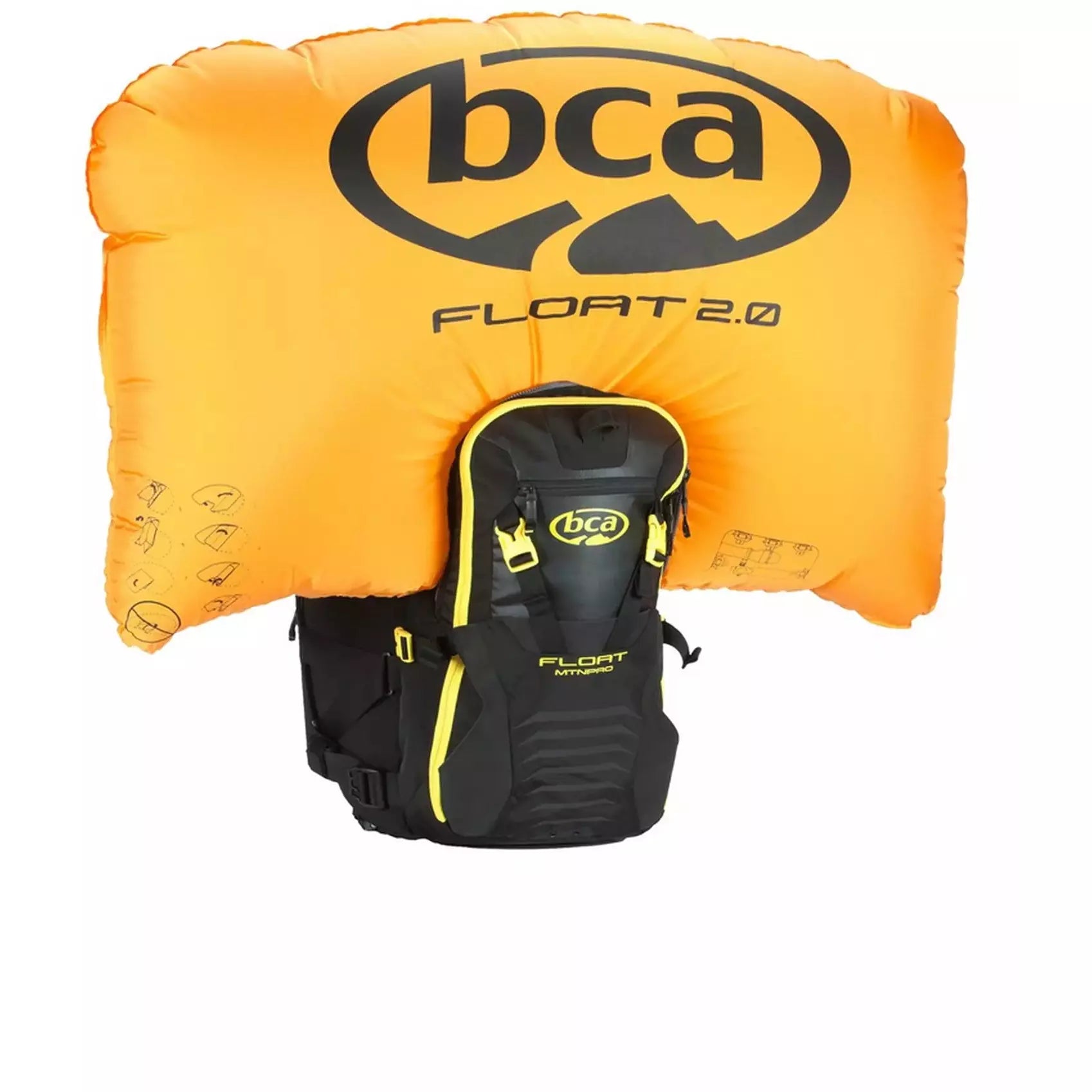 BCA Float MTNPRO Vest - Snjóflóðabakpoki m/vesti Neon Yellow M/L